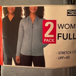 32 Degrees Women's Black and Light Blue Hoodie Set